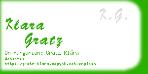 klara gratz business card